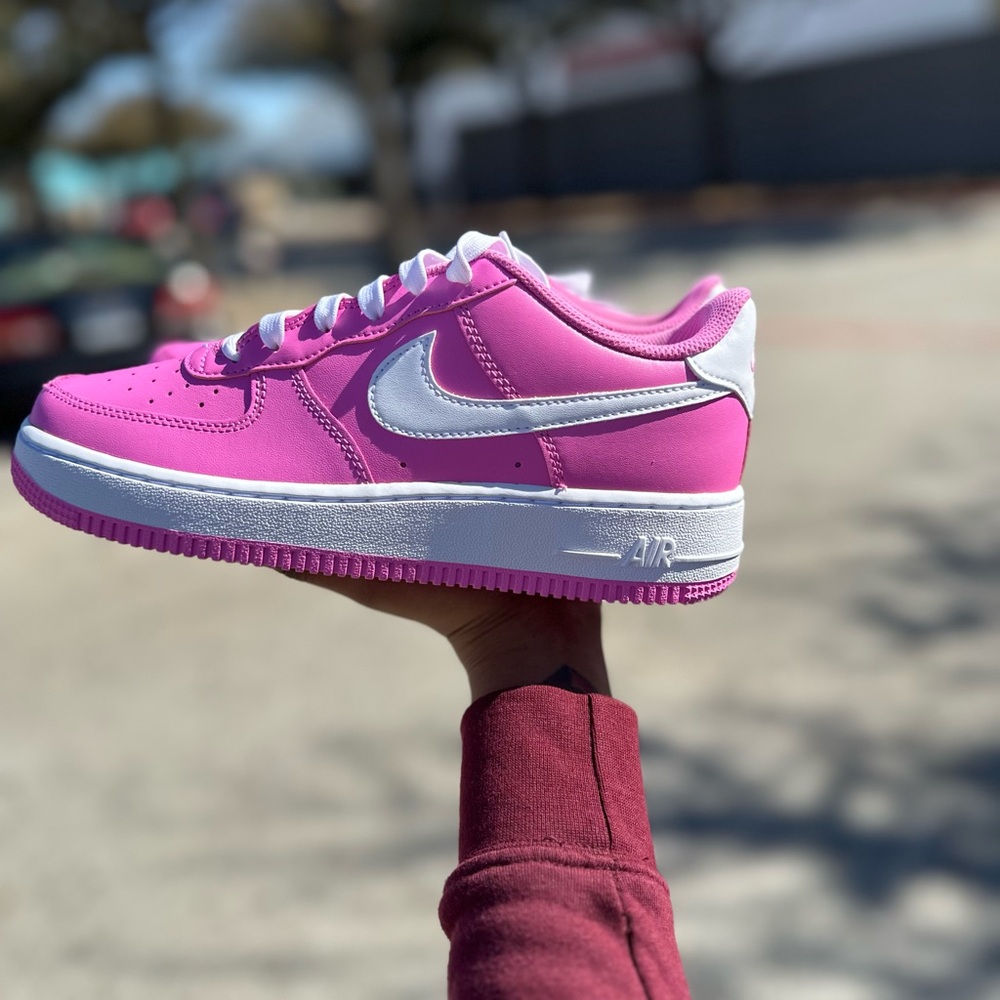 Playful pink  AF1
Nike Pink and White Sneaker
Brand new with a half box